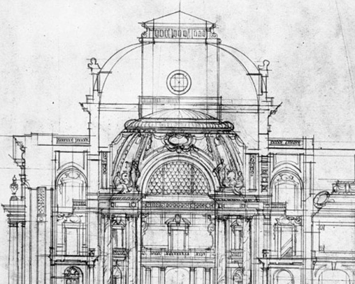 Sketch of a building