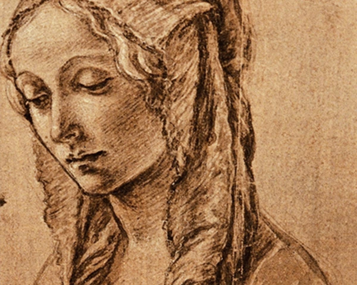 Painting Head of the Virgin by Francesco Botticini