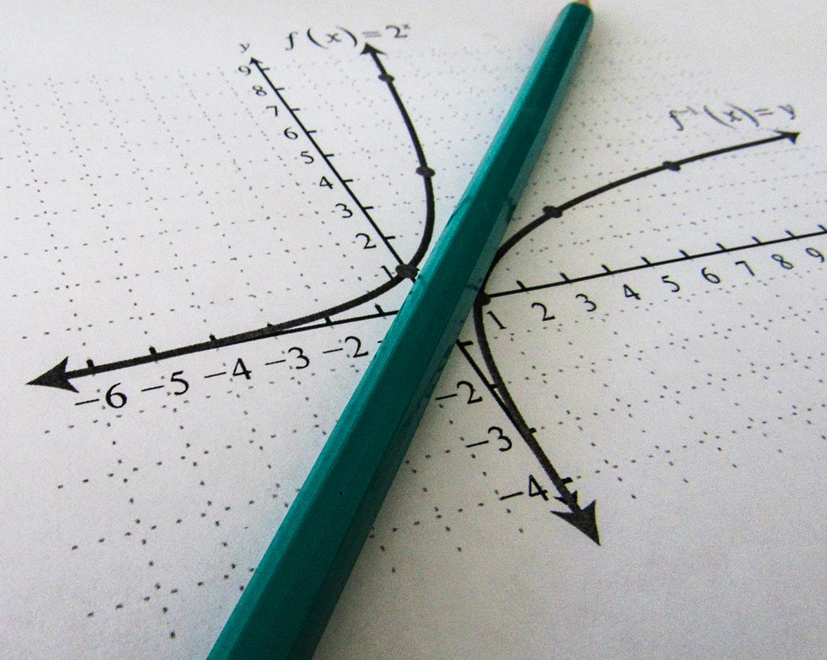 Pen and notebook with math equations